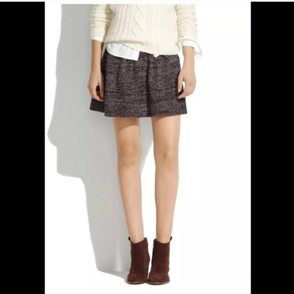 Ann Taylor Loft Black White Tweed with Metallic Thread Above Knee Skirt Size 2 - Picture 14 of 14